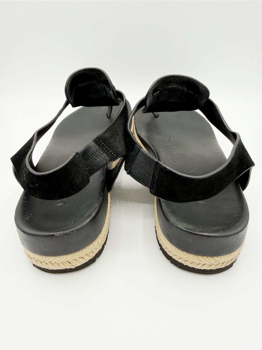 Vince Flint Suede Platform Black Thong Sandals - Picture 5 of 8